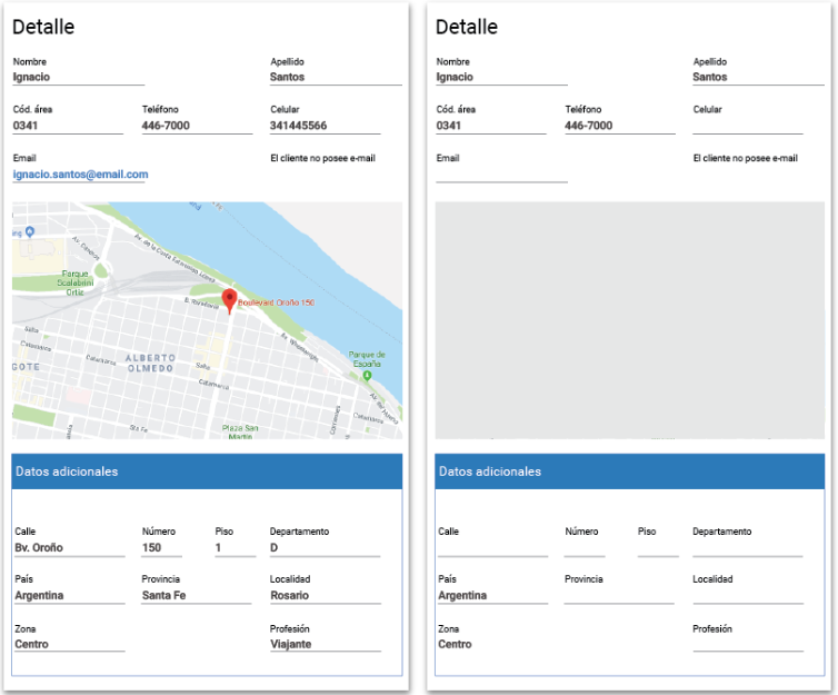Tracker CRM con datos de geolocalización
