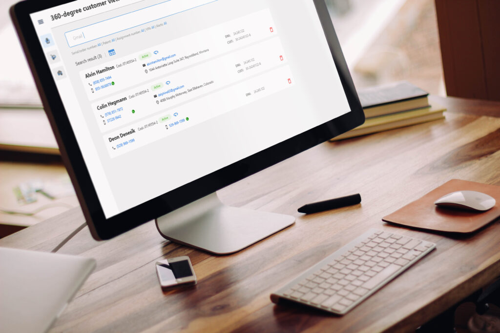 Vista 360 de clientes y proveedores
